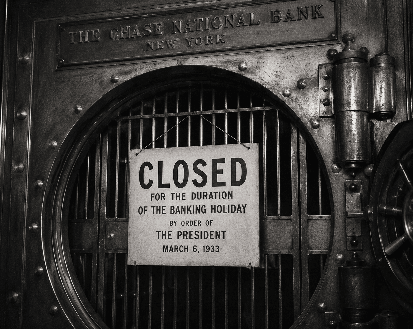 The 1933 banking crisis at the peak of the Great Depression.